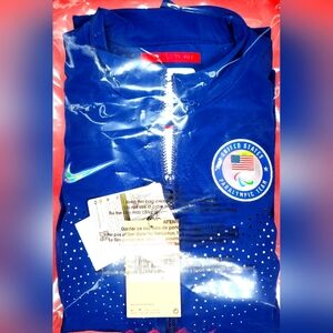 Nike Paris 2024 Team Issued Team USA Paralympic Jacket Sz L  Women Blue NWT